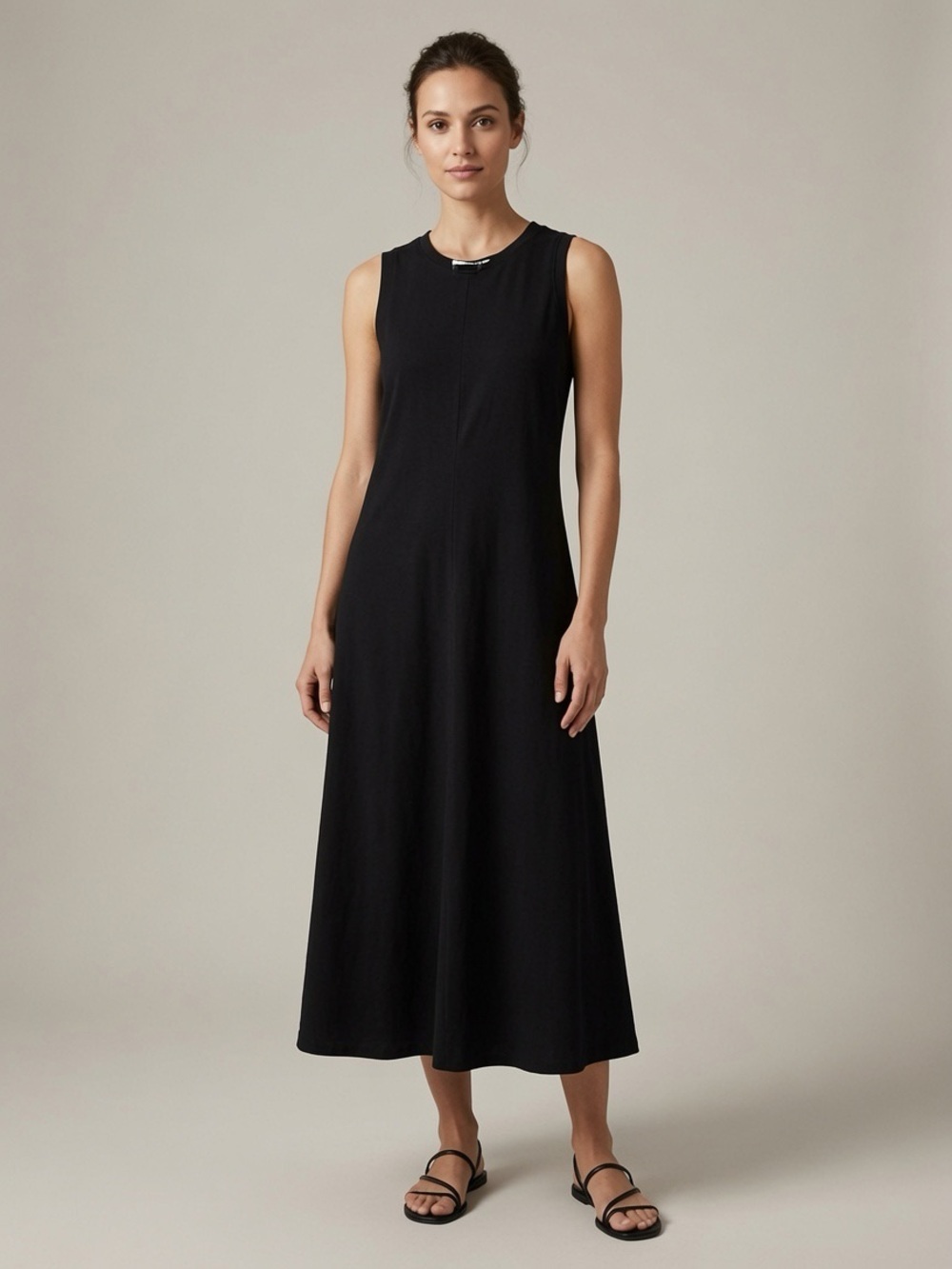 Magaschoni Black Sleeveless Maxi Dress